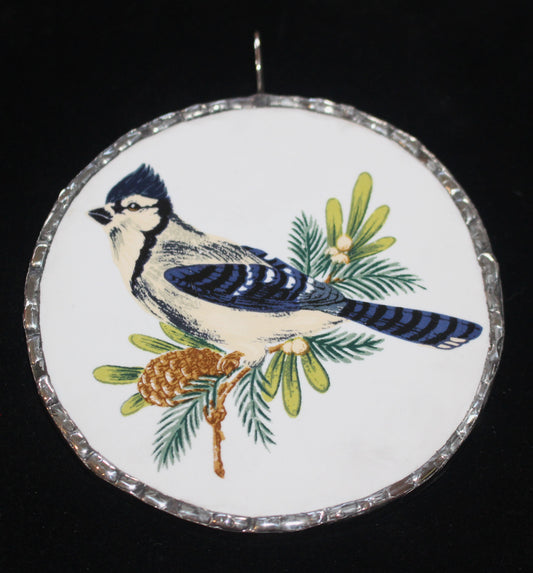 Blue Jay on Branch Ornament