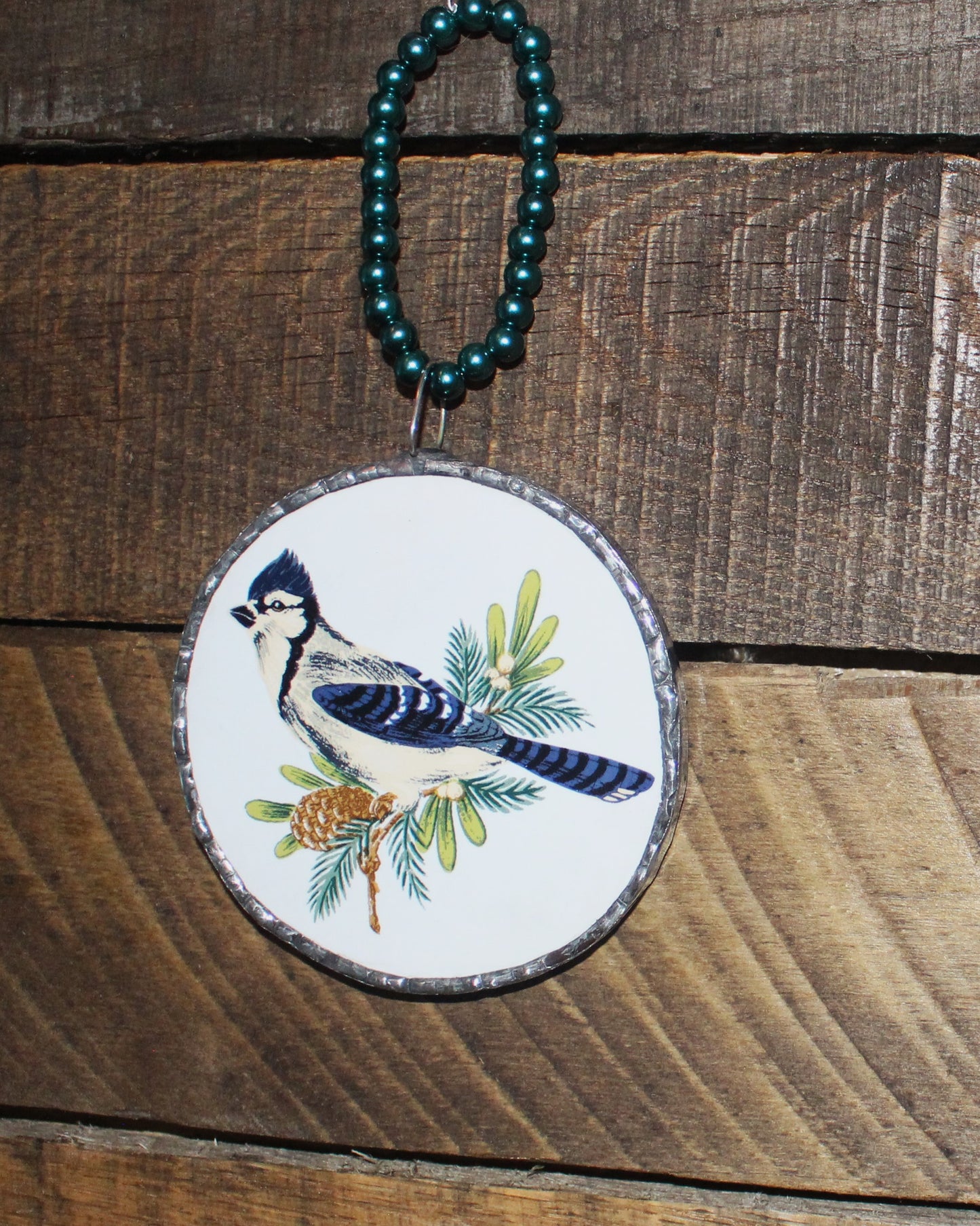 Blue Jay on Branch Ornament