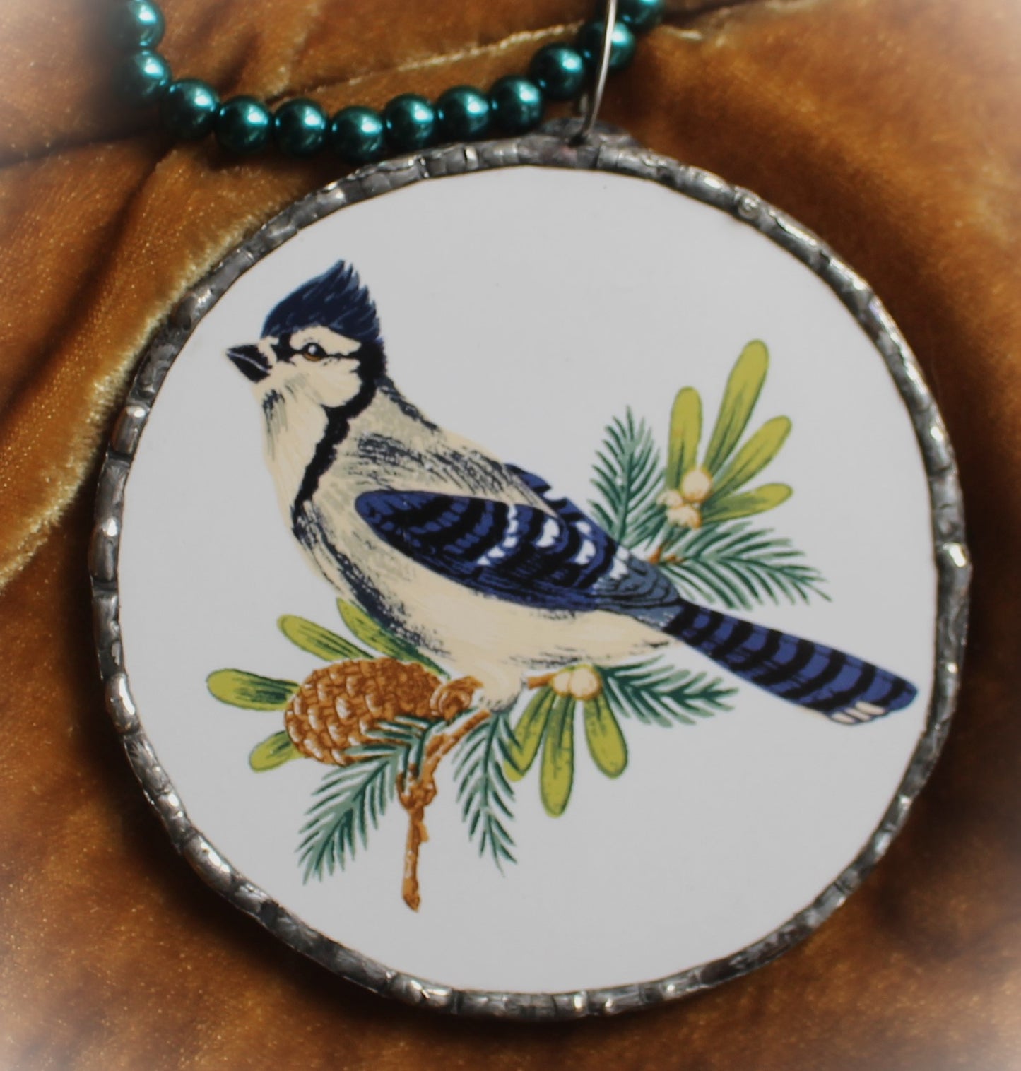 Blue Jay on Branch Ornament