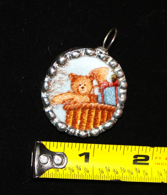 Basket Full Of Teddy Bear Pendant