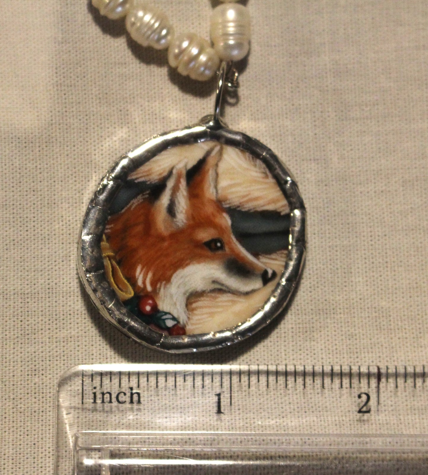 Fox In Charge Round Pendant