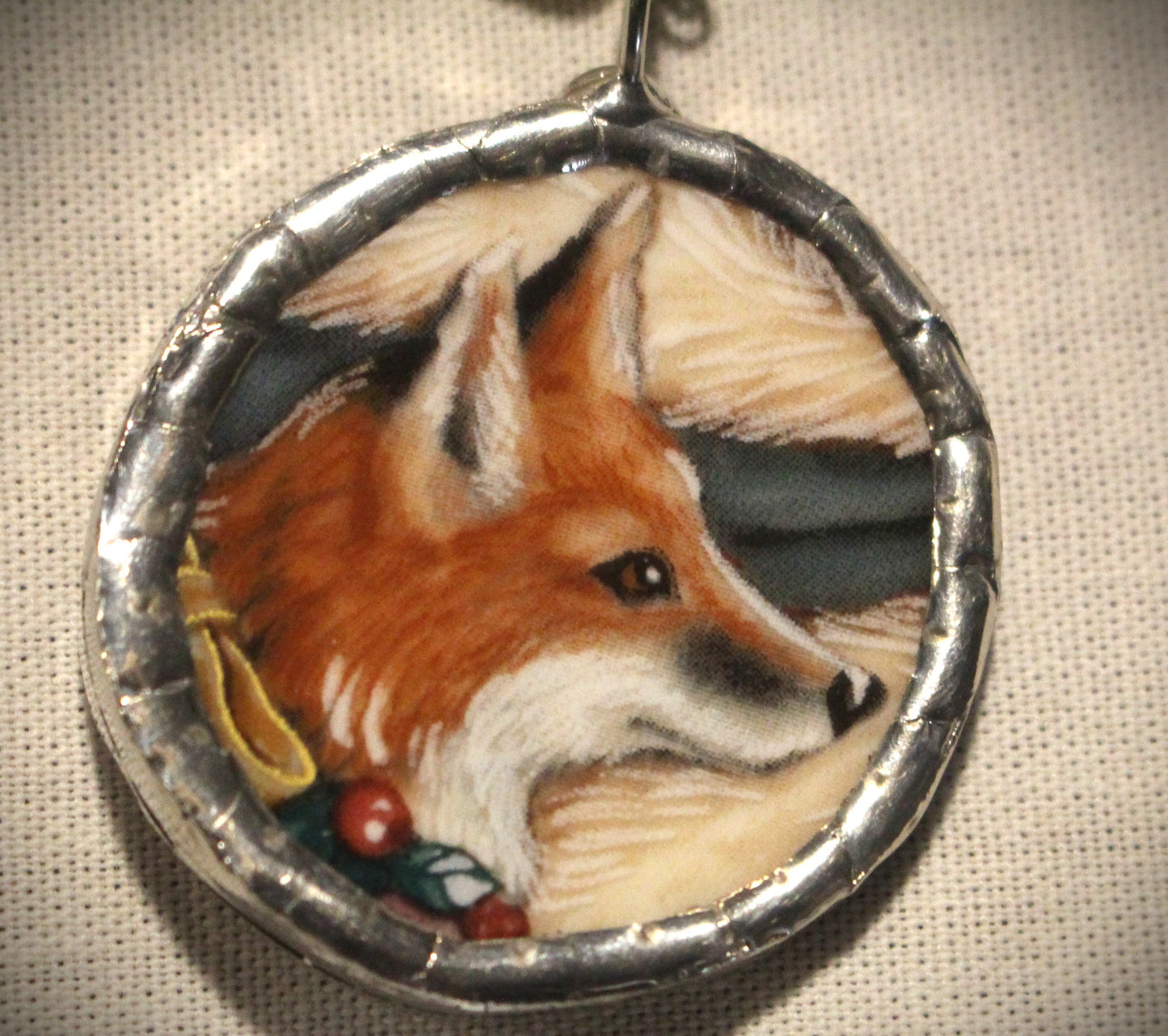 Fox In Charge Round Pendant