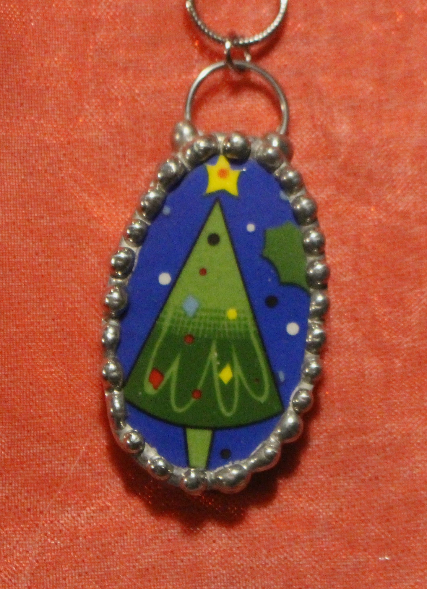 Oh Christmas Tree Oval Pendant