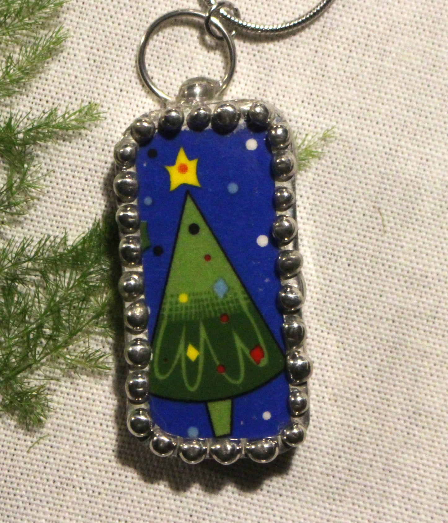 Oh Christmas Tree Rectangle Pendant