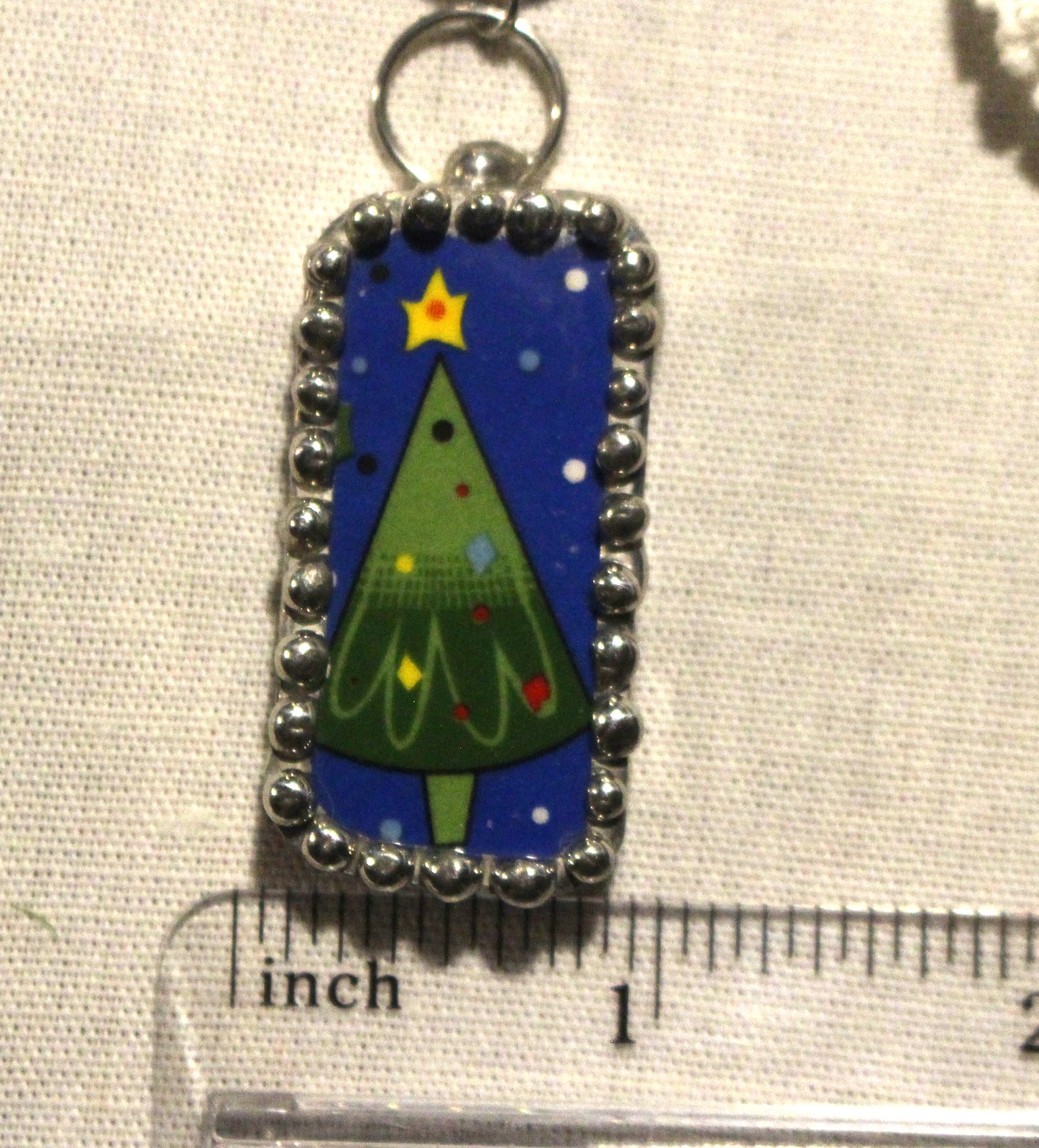 Oh Christmas Tree Rectangle Pendant