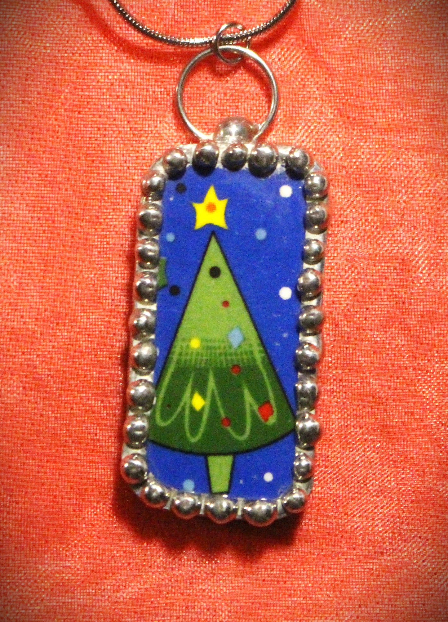 Oh Christmas Tree Rectangle Pendant