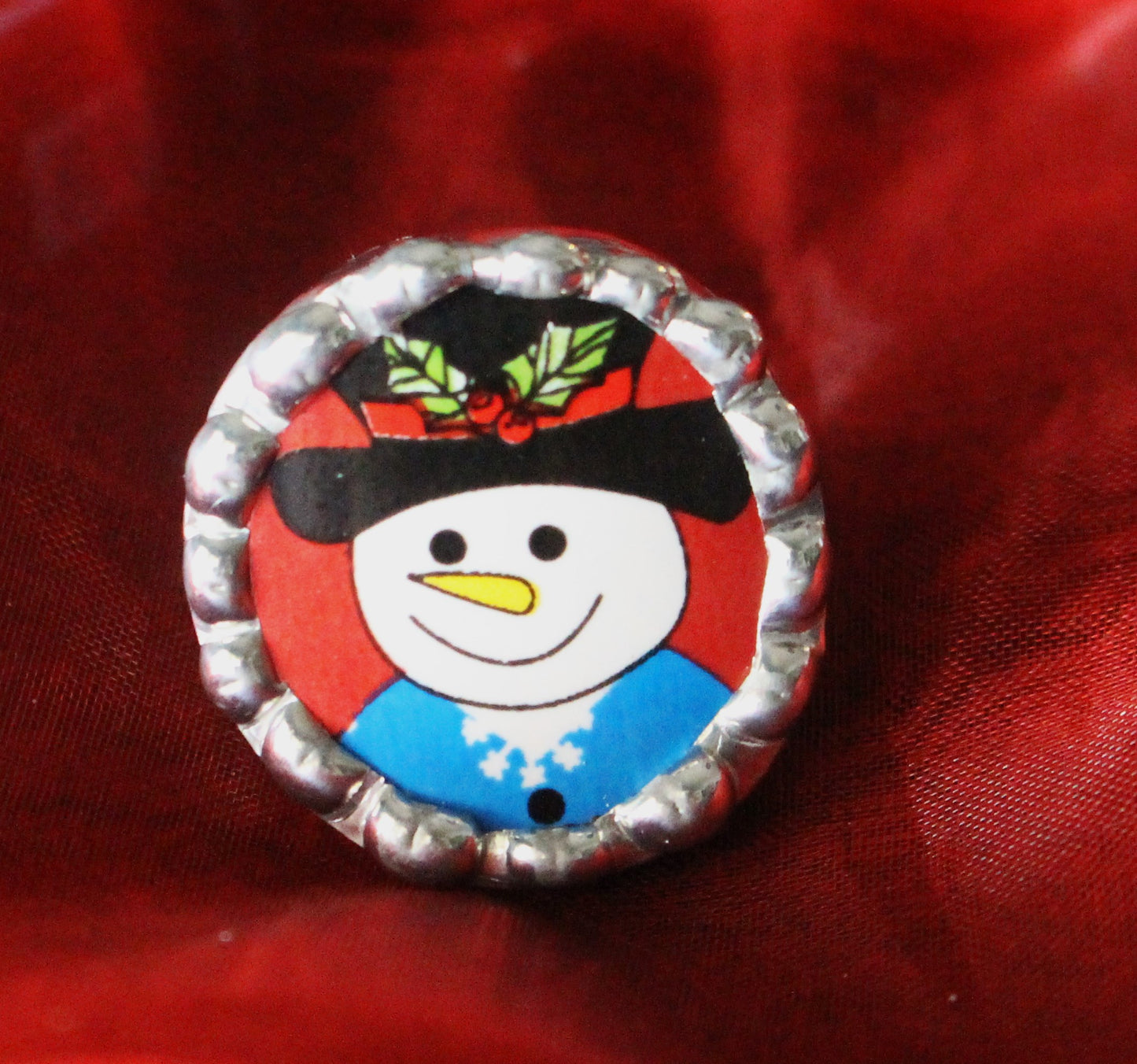 Smiling Snowman Ring