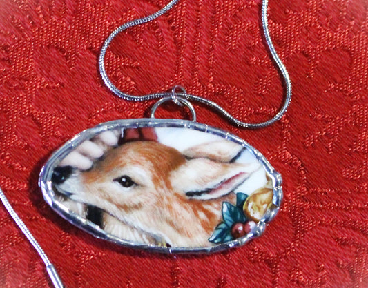 The Sweetest Fawn Oval Pendant