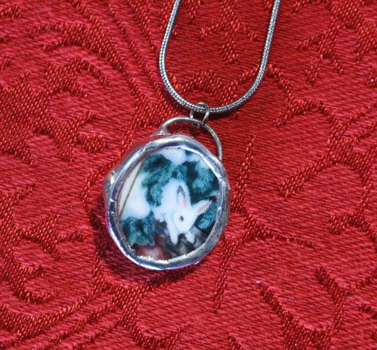 Tiny Bunny Round Pendant