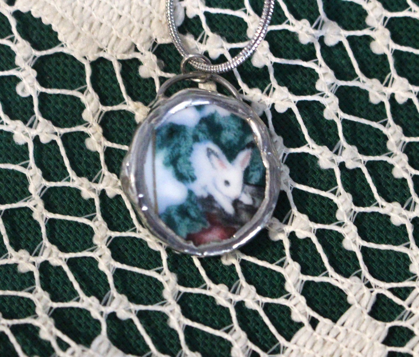 Tiny Bunny Round Pendant