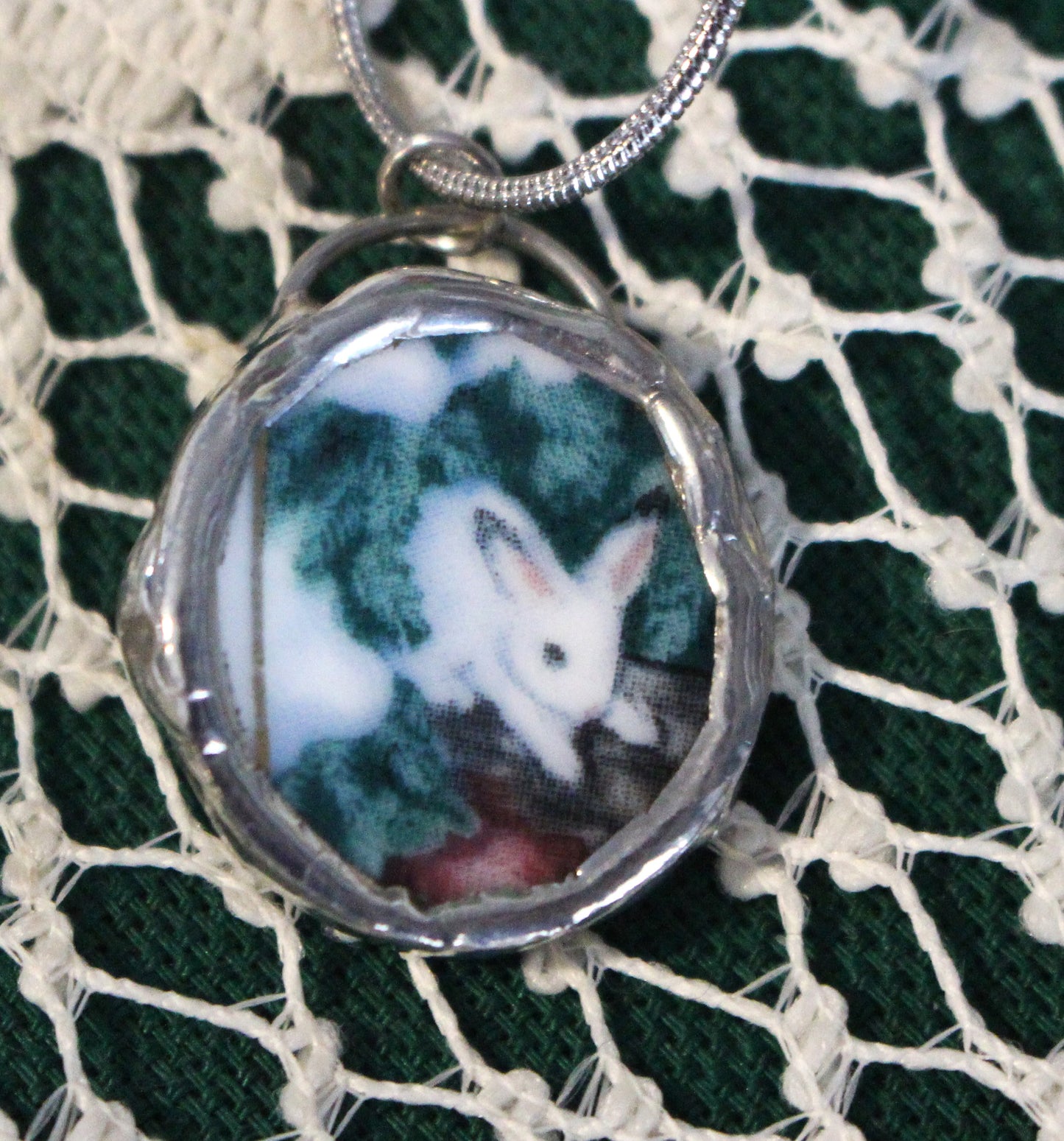 Tiny Bunny Round Pendant