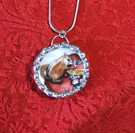 Chipmunk Round Pendant