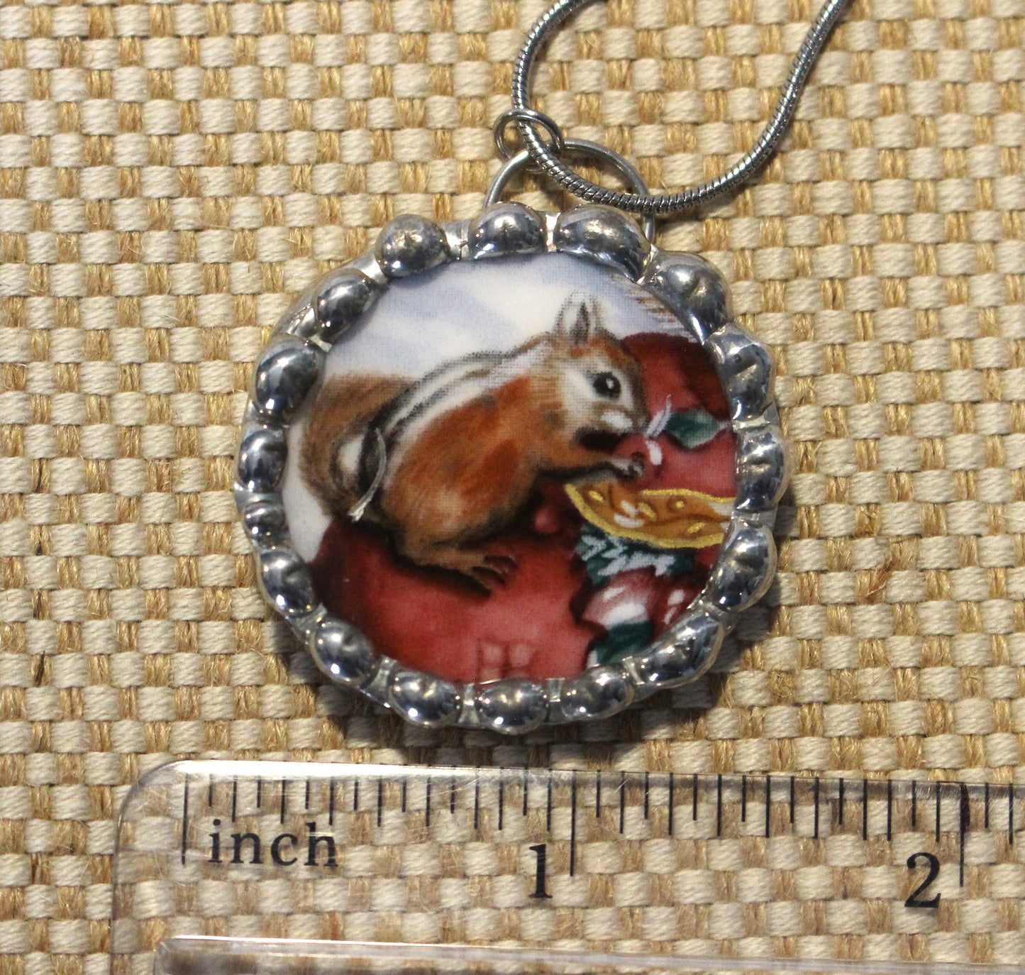 Chipmunk Round Pendant