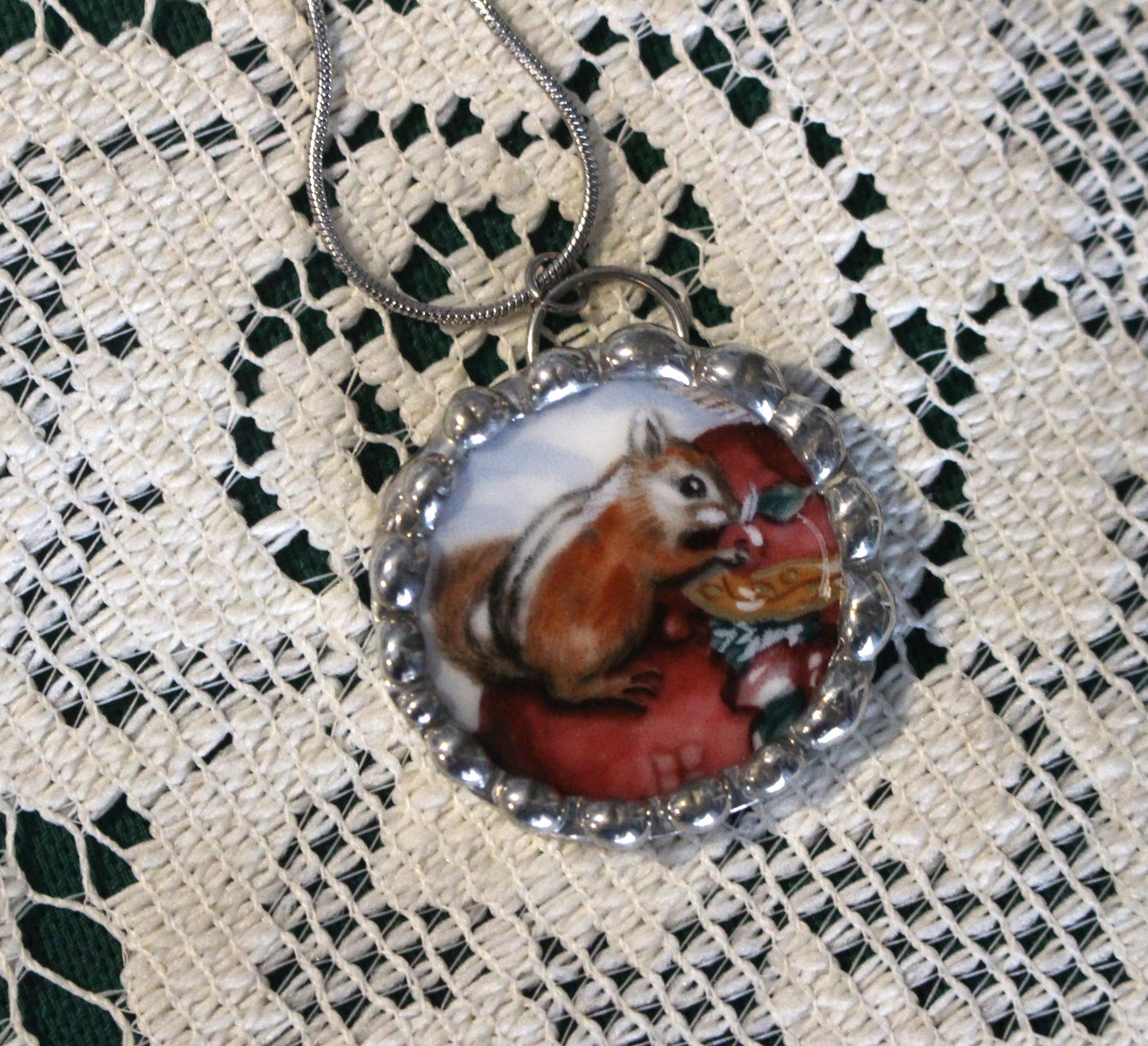 Chipmunk Round Pendant