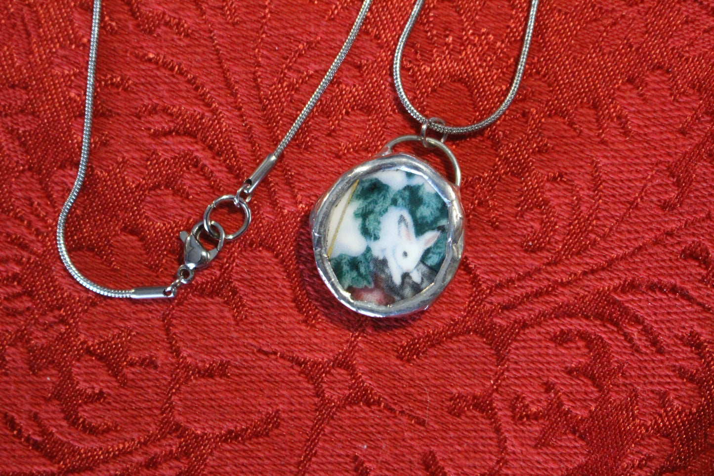 Tiny Bunny Round Pendant