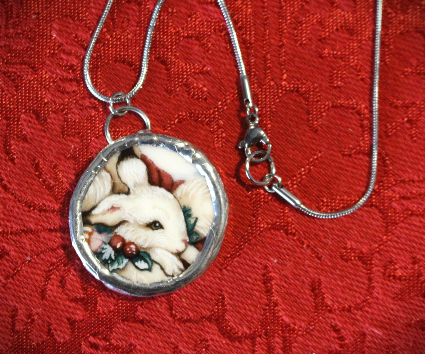 Cuddle Bunny Round Pendant