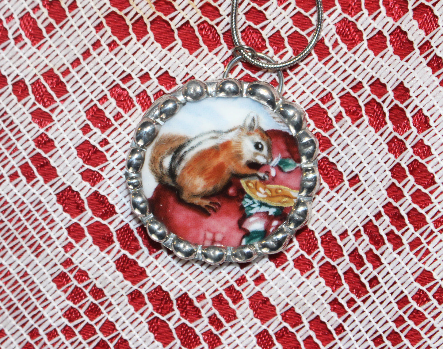 Chipmunk Round Pendant